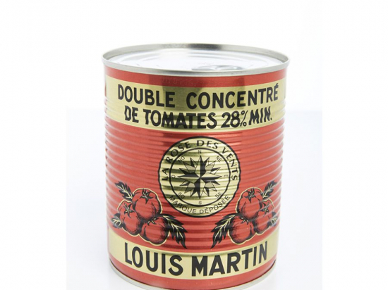 Double concentré de tomate 28% boite 4/4 880g France - LOUIS MARTIN