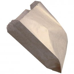 Sac à frites papier kraft brun ingraissable (110x35x133mm) (x1000)