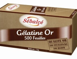 Gélatine feuille or 200 bloom x500 - SEBALCE