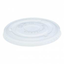 Couvercle plat en PLA sans trou (coupe à dessert associée : BIO8240009 TP9BIO) (x1000)