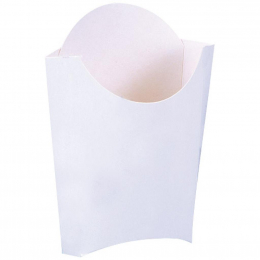 Pochette frites carton blanc ingraissable petit modèle 140g (x2000)