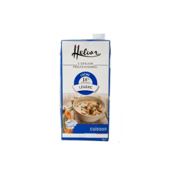 Crème légère liquide UHT 18%Mg cuisson (1L x6) - HELIOR France