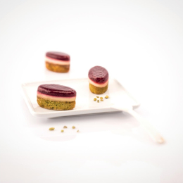 Mini moelleux pistache griotte (16g x63) - Surgelé