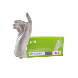Gants vinyle transparent non poudré T6/7 [S] (100U x10)