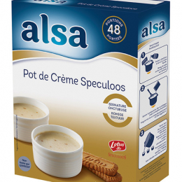 Préparation entremet pot de crème biscuit speculoos boite 720g /48P - ALSA
