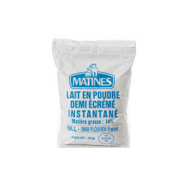 Lait demi-écrémé 14%Mg poudre sac 10Kg - MATINES