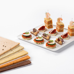 Canapains assortis plaque de pain de mie pour canapés (250g x10) - Surgelé