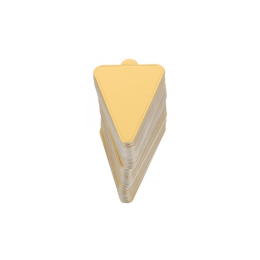 Support en carton triangulaire couleur or 11.5x7.5cm