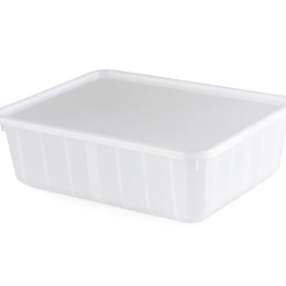 Barquette couvercle opaque 1.1L (146x188x55mm) 100pcs [tarif à la palette de 36 cartons]