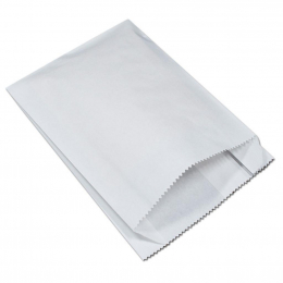 Sac à frites papier kraft blanc ingraissable (110x35x130mm) (x3600)