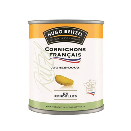 Cornichons rondelles aigre-doux boite 4/4 - HUGO REITZEL