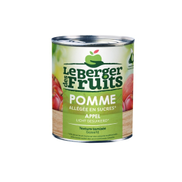 Compote de pomme allégée en sucre 4/4 (850g x12) - LE BERGER DES FRUITS