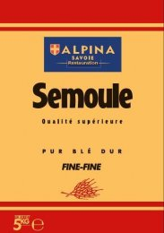 Semoule de blé très fine sac 5Kg - ALPINA SAVOIE