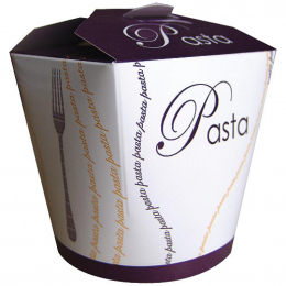 Pot à pates "Firsmart" ronde carton décoré Pasta 750ml/26Oz (105x95x100mm) [500 (10x50)]