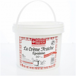 Crème fraiche épaisse 30%Mg pasteurisée seau 5L - PAYSAN BRETON