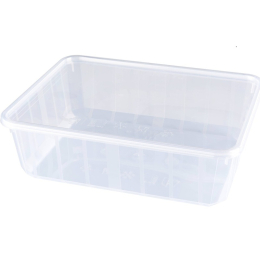 Barquette couvercle cristal 1.1L (146x188x55mm) 100pcs [tarif au carton]