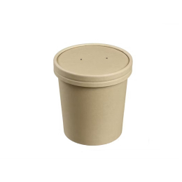 Bol soupe bambou avec couvercle 750ml (25U)x20 - SOLIA