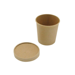 A002 - Pot à soupe kraft 480ml paquet (50U)x10 Publi Embal (bol) - ALPHA FORM (couvercle associé 242326)