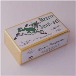 Beurre demi-sel plaquette 250g