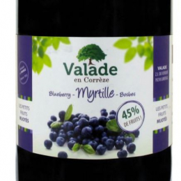 Confiture extra de myrtille 45% pot 1Kg - VALADE