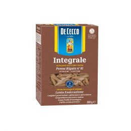 Pate penne rigate N°41 integrale (500g x12) - DE CECCO