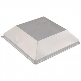 Couvercle pour assiette "Pulpy Squary" carré PET transparent (130x130mm) (x200) (assiette associée : 11315013)