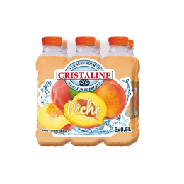 Eau cristaline pêche (50cl x24)
