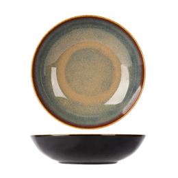 Assiette creuse rond noir porcelaine Ø21cm h5cm - BOGOTA PROOF