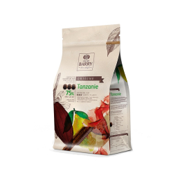 Chocolat noir Tanzanie 75% pistoles EDC sac 1Kg - CACAO BARRY