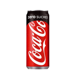 Soda cola (boite 33cl x24) - COCA COLA SANS SUCRE