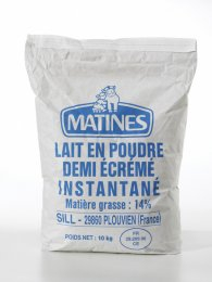 Lait demi-écrémé 14%Mg poudre sac 10Kg - MATINES