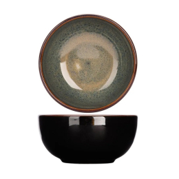 Bol rond noir porcelaine Ø12cm h6cm 20cl - BOGOTA PROOF