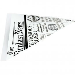 Cône papier journal décoré Fish & Chips grand modèle (205x205x265mm) (x1600)
