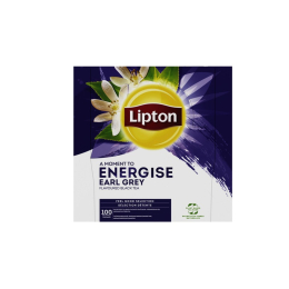 Thé noir Earl Grey boite 100 sachets fraîcheur - LIPTON