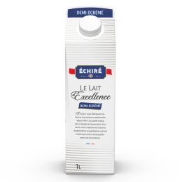 Lait UHT 1/2 écrémé [brique avec bouchon refermable] (1L x6) - ÉCHIRÉ