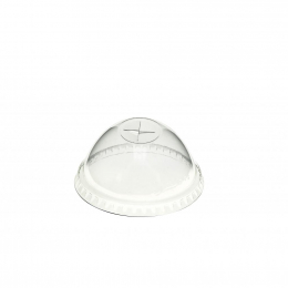 Couvercle dome PET avec trou Ø80mm (x1000) (gobelet associé : 8242520/C2)