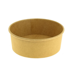 Saladier rond carton kraft 1120ml (186x161x66mm) (x300)