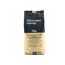 Café en grain 50% Arabica 50% Robusta paquet 1Kg