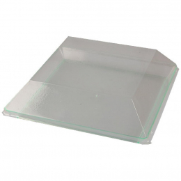 Couvercle pour assiette "Pulpy Squary" carré PET transparent (160x160mm) (x200) (assiette associée : 11315016)