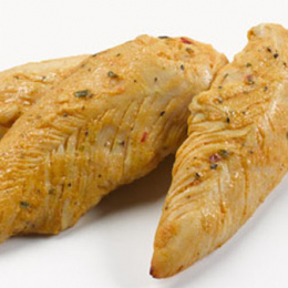 Aiguillette de poulet marinées aux épices douces cuites (45g /3Kg) - Surgelé