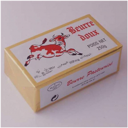 Beurre doux plaquette 250g
