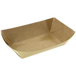 Barquette rectangulaire carton kraft brun 1000ml (165x95x60mm) (x500)