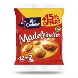 Madeleine nature +15% mini (90g x24) - KER CADELAC