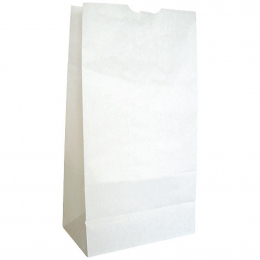 Sac SOS papier kraft blanc sans poignée 60g/m² (340x180x110mm) (x500)