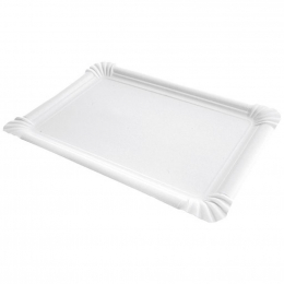 Assiette rectangulaire carton blanc 210x300 mm [210x300x300] [250]
