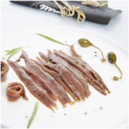 Filet d'anchois mariné à l'huile de tournesol salé boite 4/4 800g Pacifique S/E