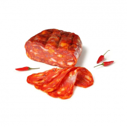Spianata calabraise tranchée 250g (saucisse plate pimentée) - CASA MODENA