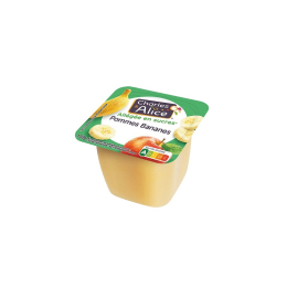 Compote pomme-banane allégée coupelle plastique (100g x120) - CHARLES ET ALICE