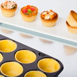 Fonds crus - Plateau de mini fonds de quiche crus 9g x125