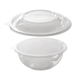 Bol salade en transparent avec couvercle séparé Ø18.7x7.5cm (300pcs) (couvercle associé : 1709)